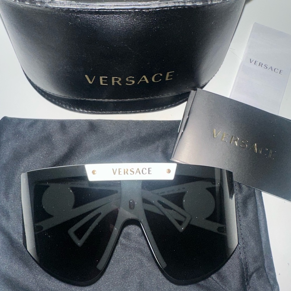 Versace Black and Gold Sunglasses